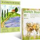 Qlmhudaim Watercolor Paper Pad  A4 (8.2" x 11.7") 140lb/300gsm,Heavyweight Cold Press Paper - for Watercolor, Mixed Media, Drawing & Sketch Book for Kids - Artist Professional & Craft Supplies