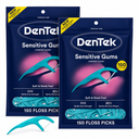 (2 pack) DenTek Comfort Clean Sensitive Gums Floss Picks, Soft & Sleek Ribbon Floss, 150 Count