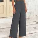 BTFBM Women High Waisted Wide Leg Pants Spring 2026 Business Casual Work Pants Loose Office Palazzo Trousers Pockets