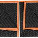 Large Moving Blankets 80 * 72in Heavy Duty Packing Blankets for Furniture Moving Shipping Wrapping Quilted Furniture Pads for Moving, Padded Mover Blankets (Black) 2pack