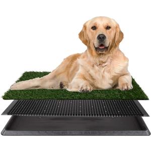 Artificial Grass Puppy Pee Pad for Dogs and Small Pets - 20x30 Inch, Reusable 3-Layer Turf Pads for Dogs with Tray - Indoor and Outdoor Fake Grass Potty Pet Supplies by PETMAKER