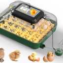 125 Egg Incubator for Hatching Eggs with Automatic Egg Turning, Temperature & Humidity Display, Hatch Day Countdown, Egg Candler, Quail Egg Incubator for Chicken, Dove and Other Birds