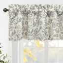 DriftAway Julia Lined Valance Double Layer Thermal Insulated Room Darkening Blackout Valances 3 Inch Rod Pocket Window Valance for Bathroom Living Room 52 Inch by 18 Inch Linen Gray