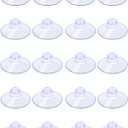 AQUANEAT 20 Packs Suction Cups 1.2 Inch Clear Sucker Pads Without Hook for Glass Home Organization Decoration
