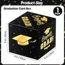 8 x Litmitfu Graduation Decorations 2026 Card Box, Black Gold Congrats Grad Paper Gift Crad Boxes Holder for Class of 2026 Graduation Party Decoration Supplies Table Decor Favors Props, 9 x 9 x 9 inches