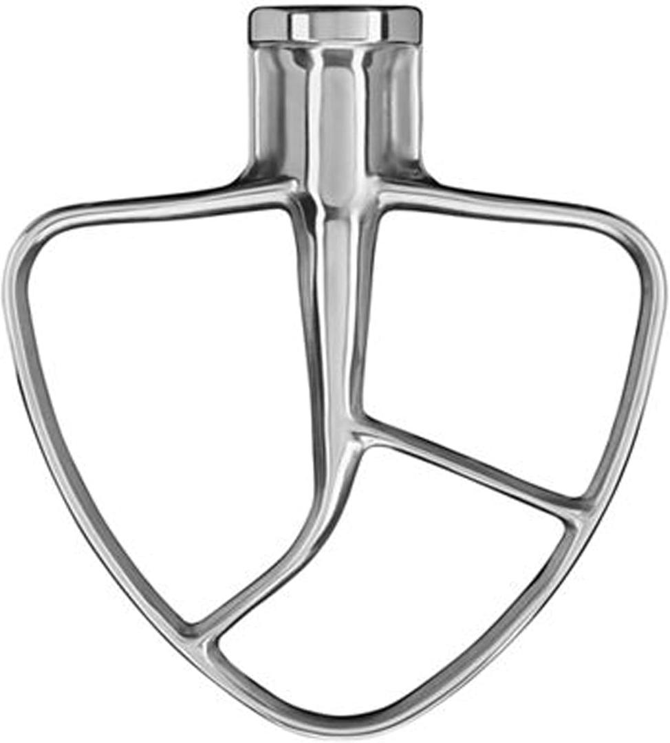 Replacement Stainless Steel Flat Beater, Compatible with KitchenAid 4.5 and 5 Quart Tilt-Head Stand Mixers, Model: KSM5THFBSS.