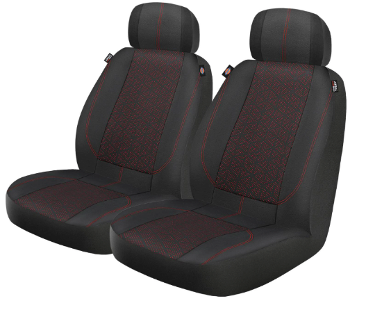 2 Pcs Accessories Dickies Black, Red Bucket Low Back Seat Cover