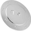 Gas Tank Door Cover for 1999-2006 Chevy Silverado Chevy Suburban Tahoe Avalanche GMC Sierra, Silver Chrome Fuel Filler Door Cover