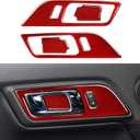 Car Door Handles Sticker Carbon Fiber Decal for Ford Mustang 2015 2016 2017 2018 2019 2020 2021 2022 2023 2024 Accessories