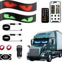 2 Pack 23.6"x4.72" Synchronized LED Devil Eyes Light Sign for Cars, Truck Windshield LED Eyes, Programmable via App/Remote Control, USB-Powered Flexible Panel, Custom Dynamic Patterns