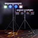 5 in 1 DJ Lights with Stand Combination Party Light Dj Disco Lights Stage Lighting for Parties 3/6/15CH with Sound Activated,DMX,Remote Control Strobe LED Par Light for Weddings Birthday KTV-1PC