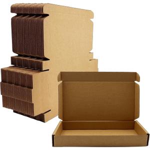 8x4x1 inch Small Shipping Boxes 50 Pack, Brown Kraft Corrugated Cardboard Mailer Boxes Bulk for Packaging Business Mailing GiftMini Mailer Boxes for Packaging Supplies