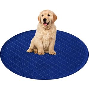 Washable Pee Pads for Dogs, Reusable 36" Round Whelping Pads, Whelping Box for Dogs, Puppy Training Pads with Non-Slip Back for Playpen/Crate, Dog Housebreaking Absorption Pad