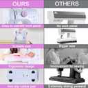 Sewing Machine for Beginners & Kids, Mini Portable Sewing Machines with 12 Built-in Stitch Patterns, 2-Speed Foot Pedal, Perfect for Teaching Daughter Granddaughter to Sew(Purple White)