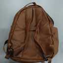 No Boundaries Women's Dome Zip Backpack, Cognac Faux Leather