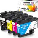 Miss Deer LC3033 BK/C/M/Y Ink Cartridges, Upgraded Compatible Replacement for Brother LC 3033 XXL LC3033XXL LC3033BK LC3035XXL LC3035 High Yield for MFC-J995DW MFC-J805DW MFC-J815DW Printer 4-Pack
