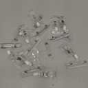 TINSKY 50PCS Clear Sign Clips Holders, Merchandise Sign Clip Rotatable Price Display Rack Acrylic Sign Holder Clip Double Sided Sale Signs Holders for Retail Rack, Baskets or Cards
