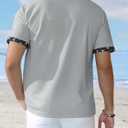 Men's Casual Short Sleeve Button Down Shirt Summer Beach Shirt Vacation Shirt with Pocket (M)