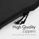 (Not Made In China) Compression Packing Cubes For Travel, Suitcase and Luggage Space Saver Organizer Bags, Lightweight, Waterproof, Durable, 6pc Set, Black