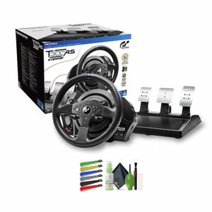 Thrustmaster T300RS Force Feedback GT Racing Wheel (compatible w/ PS5, PS5 Pro, PS4 & PC) Bundle With Gaming Headset + Cleaning Kit and More
