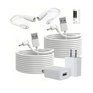 2-Pack Power Adapter Charger Cable Compatible with Ring Stick Up Cam Battery/Plug-in 3rd Gen/2nd Gen & Ring Pan Tilt Stick Up Camera, Indoor/Outdoor Weatherproof Power Cord (4m/13.2ft)