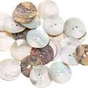 uxcell 25 Pcs Natural Shell Buttons, 2 Hole Mother of Pearl Buttons 30mm Sewing Buttons Sewing Craft Buttons for Shirt Sewing DIY Crafts Decoration, Brown