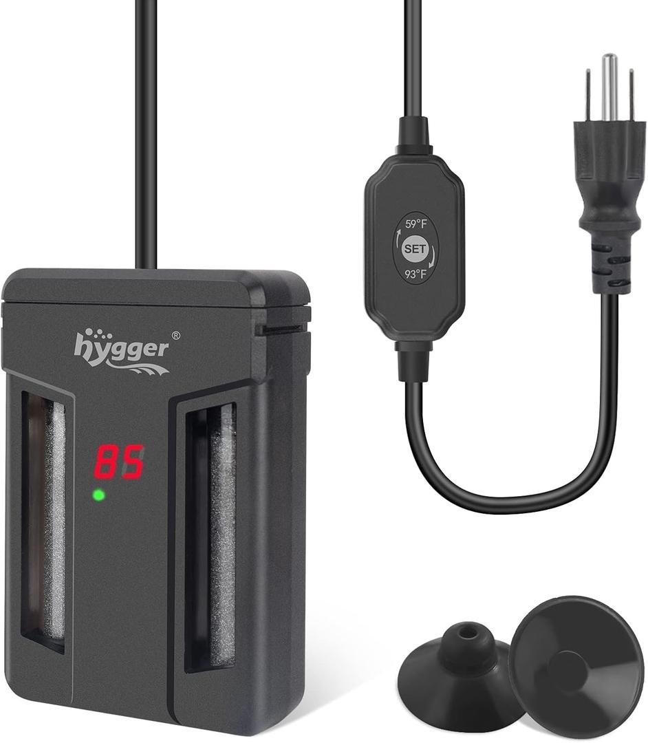 hygger Aquarium Heater, 75W/150W/300W Submersible Fish Tank Water Heater Double Quartz Explosion-Proof with for Freshwater Saltwater Tank
