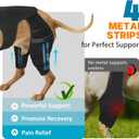 Dog Knee Brace for Torn Acl Hind Leg, 4 Stabilizers Dog Leg Braces for Back Leg, Adjustable Hip Support to Reduces Pain, Ligament Injuries, Luxating Patella L