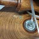 BOBOMOMO 62" Rustic Floor Lamp for Living Room, Retro Farmhouse Floor Lamp Rotary Switch, Resin Standing Lamp for Living Room, Corner, Dining Room, Bedroom, House (Light Walnut)