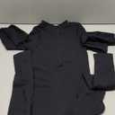 SUUKSESS Women Long Sleeve Ribbed Jumpsuit Zip up Front Workout Bodycon Romper (X-Small, 01 Black)