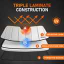 Custom Fit 2016-2026 XC90 Windshield Sun Shade for Volvo XC90 2016 2017 2018 2019 2020 2021 2022 2023 2024 2025 2026 - Upgraded 6-Layer Triple Laminate Core Front Window Shade with Storage Bag
