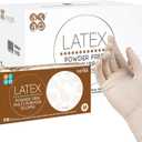 ASAP Latex Powder Free Multi-purpose Gloves, Disposable, 4.0 mil, Natural Latex (Medium - Box of 100)