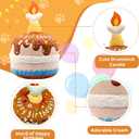 Dog Birthday Cake Toy, Interactive Crinkle Squeaky Chew Toy for Small Medium Large Dogs, Durable Pet Birthday Gifts & Party Accessories, Cute Soft Puppy Celebration Fun for All Breeds