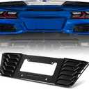 Rear License Plate Frame for Corvette C8 Z06 Only Coupe HTC | ABS Plastic License Plate Holder Bracket for Corvette C8 Z06 2023 2024 2025 2026,Not for Stingray Z51,ABS Carbon