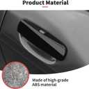 Voodonala for Challenger Door Handle Cover Trim Embellishment Fit for 2012-2025 Dodge Challenger Exterior Accessories 2pcs Black