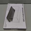 2 Pack Minifigure Display Case for Action Figures Blocks, Clear Dustproof Acrylic Display Box Storage with 3 Movable Steps Gifts for Children,Black