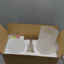 Minimalist 2-Light Gold Wall Sconces with Cylinder Glass Shades- Mid Century Vanity Wall Double Lights Hardwired- Modern Indoor Glass Wall Mounted Art Decor Lights (Frosted White, 1 Pack)