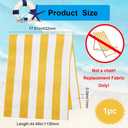 GORGECRAFT 44x17 Beach Sling Chair Replacement Canvas 1mm Thick Yellow and White Stripes Outdoor Furniture Folding Sling Lounge Chair Fabric Patio Sling Chairs Cloth for Sunbathing Garden Courtyard, 1130*432mm