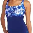 Speedo Women's Endurance+ Color Top One Piece Swimsuit, Size: 12