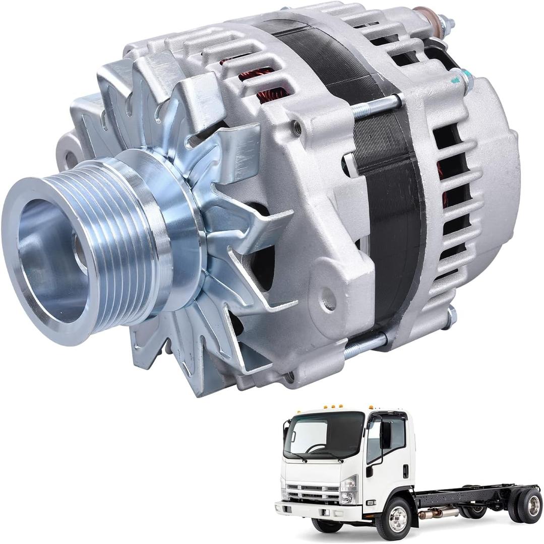 LR1110-733 Alternator 12V 110A Compatible with ISUZU NPR NQR NRR 3.0L 5.2L 2008-2015, Part Numbers: 13215N, 90-25-1238, 140-39120, 8980750250, 8-98075025-0, LR1110-733C, LR111073, LR1110733C