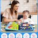 Gojmzo Busy Board Montessori Toys for Toddler Boy Birthday Gifts, Busy Book Sensory Toys for Toddlers, Learning Educational Toddler Travel Activities