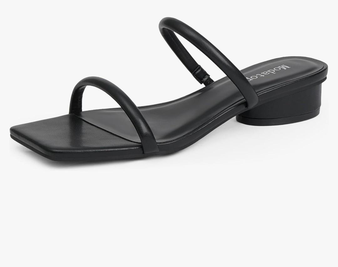 Modatope Square Open Toe Heeled Sandals Women Two Strap Chunky Heel Sandals for Women Low Block Heel Sandal Dressy Size 9 Modatope Square Open Toe Heeled Sandals Women Two Strap Chunky Heel Sandals for Women Low Block Heel Sandal Dressy Size 9