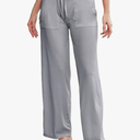 LYCY Women Soft Pajama Long Pants, Comfy Wide Leg Lounge Pants With Pockets Stretch knit Pajama Bottoms Large