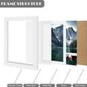 Hongkee 5x7 White Picture Frames Set of 3, Made of Wooden and Glass Photo frame - Displays Picture 4x6 with Mat or 5 x 7 without Mat, Desktop & Wall Collage Frame set