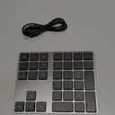 Bluetooth Number Pad, Lekvey Aluminum Rechargeable Wireless Numeric Keypad Slim 34-Keys External Numpad Keyboard Data Entry Compatible for Macbook, MacBook Air/Pro, iMac Windows Laptop Surface Pro etc.