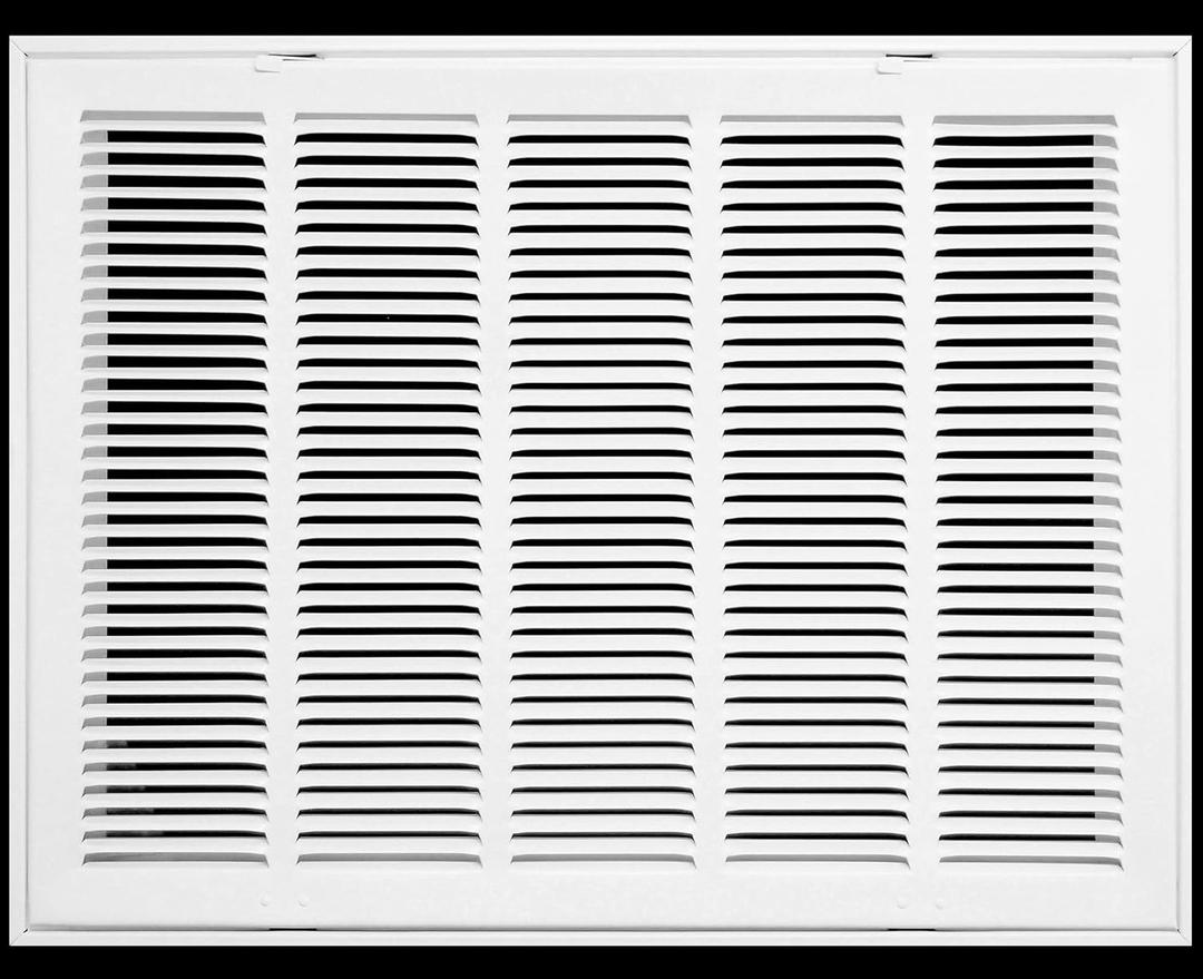 HVAC Premium 24 x 18 Duct Opening Steel Return Air Filter Grille, for 1-inch Filter, Removable Door, Flat Stamped HVAC Vent Cover Grille, Outer Dimensions 26.5 x 20.5