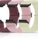 Compatible with 16mm 18mm 19mm 20mm 22mm 24mm Watch Bands Quick Release Replacement Wristband,Adjustable Stretchy Nylon Solo Loop Straps Fabric Braided Sport Elastic Bands for Men Women