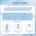 12 Pack Baby Blue Cheesecloth Table Runner 17x108 Inch Semi Sheer Boho Gauze Cheese Cloth Fabric Table Runners, for Wedding Party Baby Shower Birthday Home Decor Garden Farmhouse