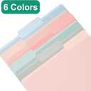 2 x 18 Pack Colored File Folders,1/3-Cut Tab,Letter Size,Durable Paper Folders,Office Supplies(4281U)