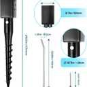 No Dig Ground Screw Anchor - Black Post Stake for 4x4 Wood Posts, Includes Lag Bolts & 27" Rebar, for Mailbox Posts and Fence Posts Anchor, 1 Pack